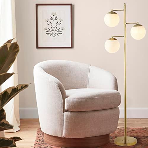 JONATHAN Y Ellie 3-Light Floor Lamp 66" Mid-Century Metal, Brass Gold