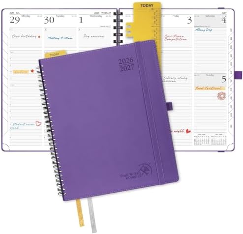 POPRUN Planner 2026-2027 (Large - 8.5'' x 10.5'') Academic Weekly Planner