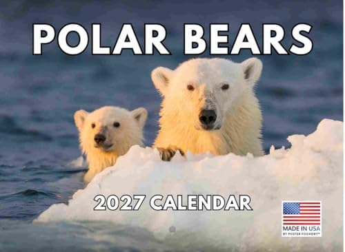 Polar Bear Calendar 2027 Monthly Wall Calender 12 Month