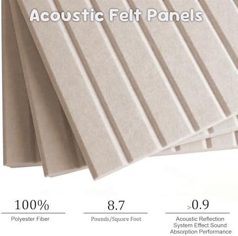 Large Felt Bulletin Board with Self-Adhesive | 6 Pack 36"x24" Cork Board Alternative | Notice Boards with 35 Pushpins, Secure and Easy to Install, Home Office Decor Classroom Decor - Oatmeal