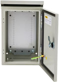 VEVOR Electrical Enclosure, 12'' x 8'' x 6'', UL Certified NEMA 4 Outdoor IP65 Waterproof Cold-Rolled Carbon Steel Hinged Junction Box, with Rain Hood, White Gray, (ULBOX30X20X15)