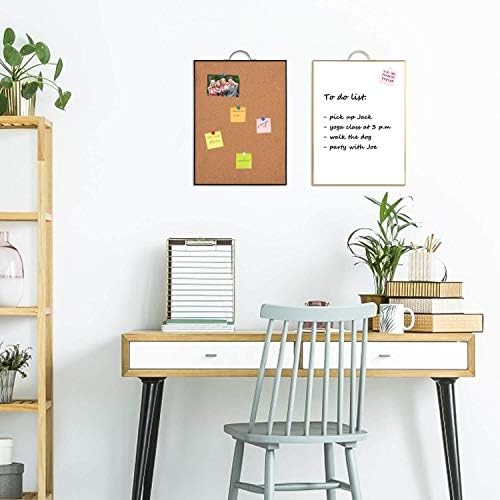 Small Whiteboard Cork-Board Combo for Wall, 2-Board Set, 24"x16" Total