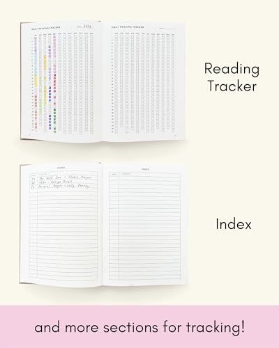 Kunitsa Co. The Reading Journal - 52 Reviews, Book Journal for Book Lovers and Readers, Review and Track Your Reading, Green