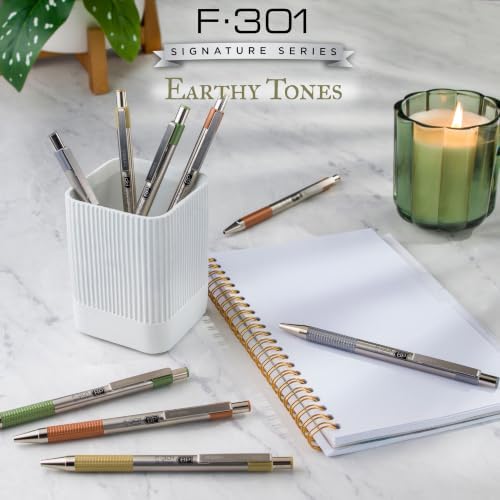 Zebra Pen F-301 Signature Series Ballpoint Pen, Black, 0.7mm, 4-Pk (27304)