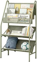 zktoermn Metal Storage Shelves Book, Newspaper, Magazine Storage Rack Storage Shelving Unit Organizer for Laundry Kitchen Bathroom Pantry Closet (Color : Green, Size : 55x28x92cm)