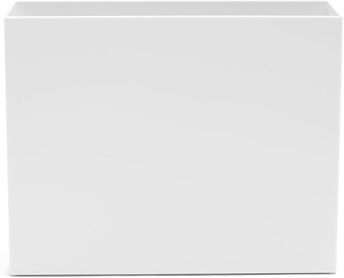 Poppin Hanging File Organizer - File Folder Organizer for Hanging Files, Open Top Design for Easy Access, Lacquer-Like Finish, Stylish Design, Ideal File Organizer for Desk (White)