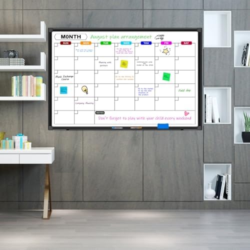Dry Erase Calendar Whiteboard for Wall 36" x 24"