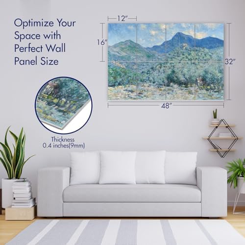 PINWELIFE® Masterpiece Acoustic Art Panels, 8-Pack 12"×16" Sound Absorbing Panels, Decorative Acoustic Wall Art, Noise and Echo Cancelling for Home Studio/Office, Nano Tape Included