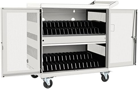 Tripp Lite 32-Port USB Charging Cart Storage Station for Android & Tablet, White (CSC32USBW)
