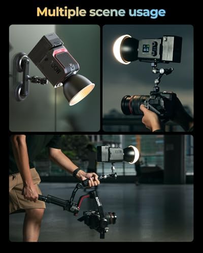 SmallRig RC 100B COB Video Light with Handle, 100W Bi-Color 2700K-6500K