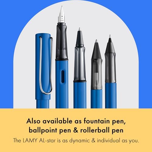 Lamy AL-star Oceanblue Mechanical Pencil - Lightweight Pencil with Transparent, Ergonomic Grip & Aluminum Housing - Pencil with M 41 Fine Line Lead in 0.5 mm Line Width & Eraser Tip