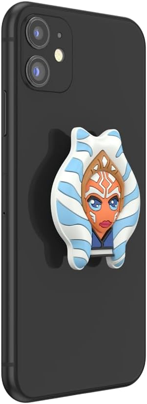 PopSockets Adhesive Phone Grip, Holder- Ahsoka Tano | Secure Comfortable Hold, Anti-Drop, Kickstand, Star Wars, Grogu, Fun, Cool, Unique