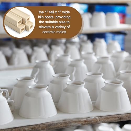 Nuanchu 4 Pack Kiln Post High Alumina Kiln Posts, 1 x 6 Inch