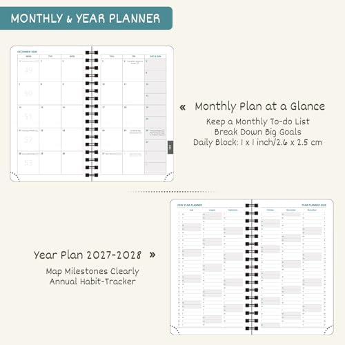 BEZEND Pocket Calendar 2027, Weekly Monthly Planner for Purse (3.5" x 6")