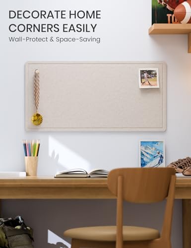 Fluxynara 35" x 17.1" Bulletin Board, Oatmeal