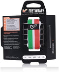 Gruv Gear Fret Wrap & Guitar Mute, Fretwrap for Acoustic, Electric & Bass | String Dampener Recording, Tapping & Practice Accessory (1 Pack, Medium Green/White/Red, Fits 5 String Bass, 7 String