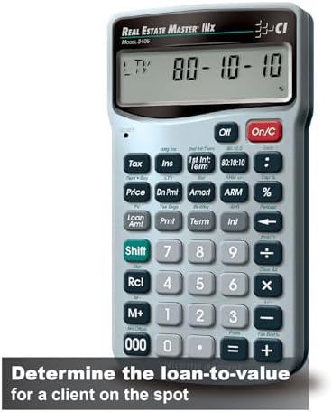 Calculated Industries 3405 Real Estate Master IIIx Residential Real Estate Finance Calculator | Clearly-Labeled Function Keys | Simplest Operation | Solves Payments, Amortizations, ARMs, Combos, More