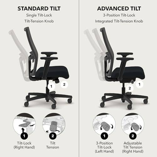 HON Ignition 2.0 Ergonomic Office Chair, Lumbar Support, Desk Chair, Cobalt