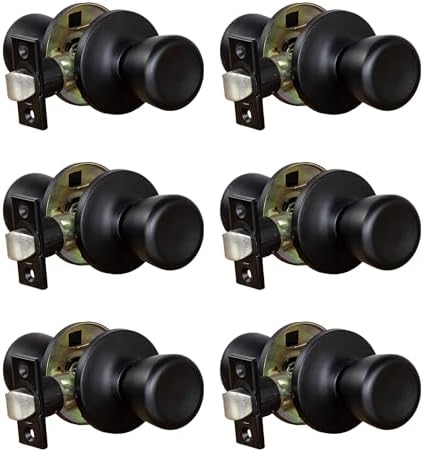 Design House Terrace Passage Door Knob, Matte Black