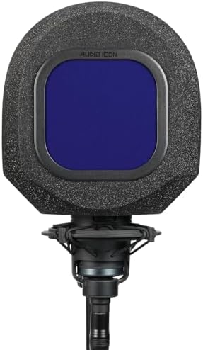 Soundbox Vocal Recording Isolation Booth | Portable Microphone Shield, Pop Filter for Studio-Quality Sound for Singing, Podcasting, Acoustic High-Density Foam Ball, Mic Soundproof Box (Royal Blue)