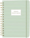 Graphique Stripes 18 Month Planner, July 2026 – Dec. 2027, Hardbound Spiral Planner with Monthly Tabs, Holidays & Reminder Stickers, 6” x 8”