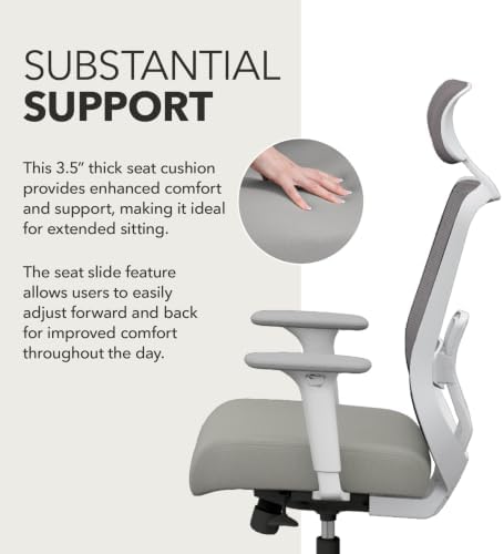 HON Altern Ergonomic Office Chair, Office Desk Computer Chair, Fog