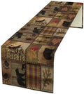 Rustic Moose Deer Bear Table Runner, Retro Vintage Bear Cottage Country Style Cabin Farmhouse Dinner Runner for Home Kitchen Dining Table Decoration 13"x120"
