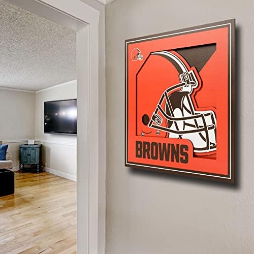 YouTheFan NFL Cleveland Browns 3D Logo Series Wall Art