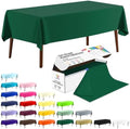 CXPSINC 54 Inch X 100 Feet Plastic Table Cover Roll Disposable Tablecloth with Slide Cutter for All Type/Shape Tables | Party, Banquet, Birthdays, Weddings(Green, 100 Feet)