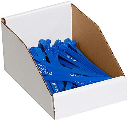 Top Pack Supply Open Top Bin Boxes, 6" x 9" x 4 1/2", White (Pack of 25)