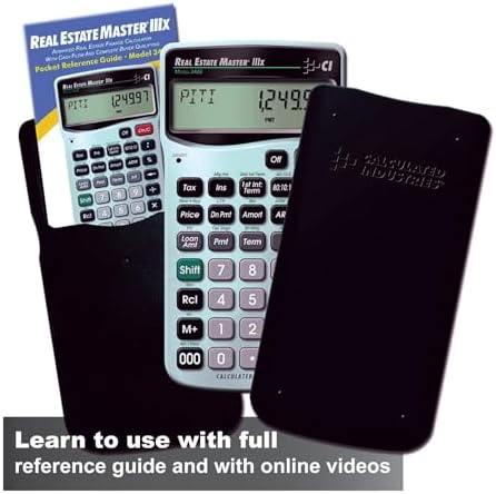 Calculated Industries 3405 Real Estate Master IIIx Residential Real Estate Finance Calculator | Clearly-Labeled Function Keys | Simplest Operation | Solves Payments, Amortizations, ARMs, Combos, More
