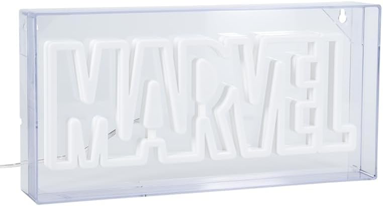 Paladone Marvel LED Neon Logo Light Sign - Wall Mountable or Free Standing - Offially Licensed Marvel Room Decor & Gift