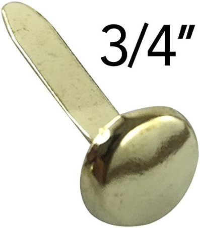 Clipco Paper Fasteners Medium 3/4-Inch Brass Plated (100-Pack)