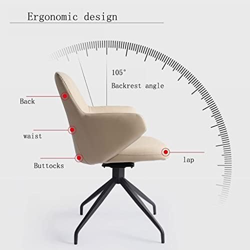 Office Chair Leisure Computer Chair Home Comfortable Sedentary Study Bedroom Backrest Swivel Chair Office Chair (Color: Grey) (Color : Grey) (Beige)
