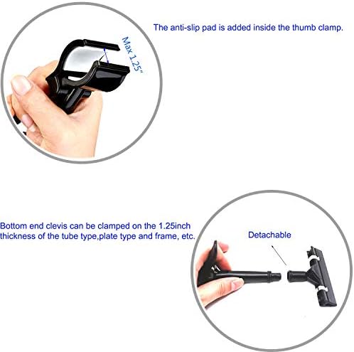 8 Pcs Double Sided Sign Clips, Swivel Sign Holders for Stores, Black& White