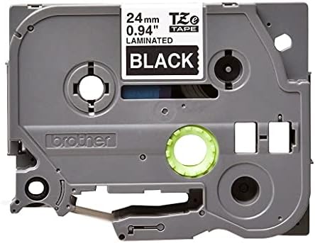 Brother Genuine P-Touch TZE-355 Tape, 1" (0.94") Wide Standard Laminated Tape, White on Black, Laminated for Indoor or Outdoor Use, Water-Resistant, 0.94" x 26.2' (24mm x 8M), Single-Pack, TZE355