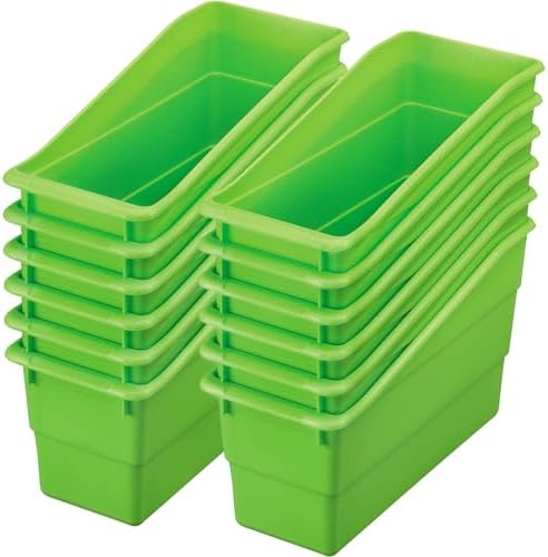 Really Good Stuff Durable Book & Binder Holders, 12-Pack, Green Neon