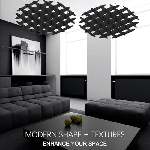 Acoustic Ceiling Panels Sound Absorbing Panels, Hexagon Black