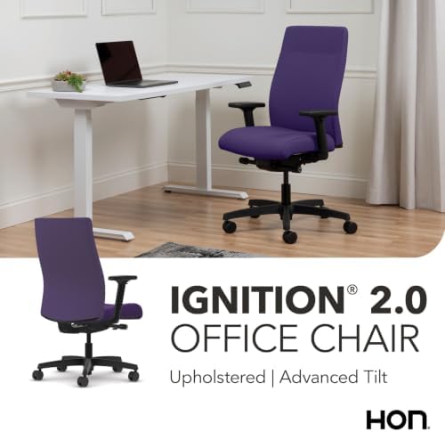 HON Ignition 2.0 Ergonomic Office Chair, Lumbar Support, Desk Chair, Iris