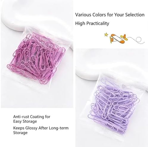10 packs / 800 pieces 1.1 in Multi Color Office Document Fasteners