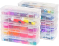 IRIS USA Clear Cases |Made in USA| Plastic Box Organizers (10-Pack)- Large