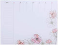 Quartet Glass Desktop Weekly Planner, 17" x 22", Whiteboard, Dry Erase Surface, Clean Erase, Includes 1 Dry Erase Marker, Floral (GDP2217F)