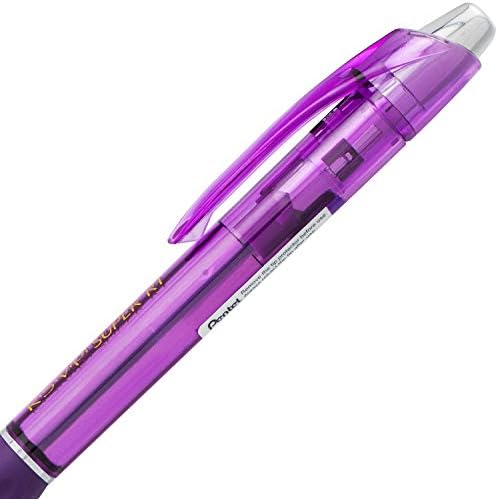 Pentel RSVP Super RT Ballpoint Pen, (1.0mm) Medium Line, Violet Ink, Box of 12 (BX480-V)