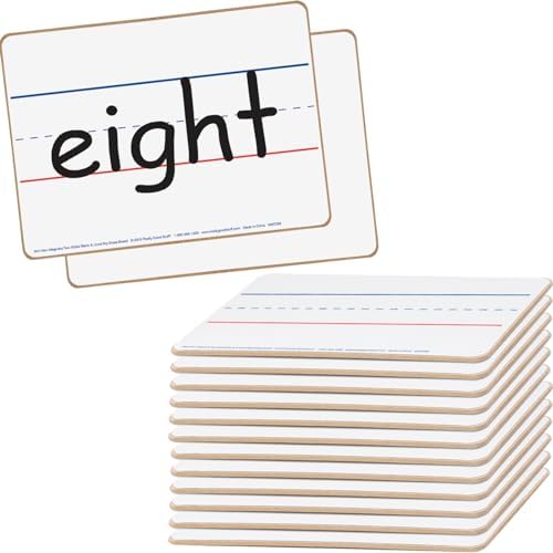 Really Good Stuff Mini Double-Sided Dry Erase Boards, Set of 12