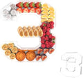 13.8" Acrylic Number Charcuterie Tray, Fillable Charcuterie Box (Number 3)