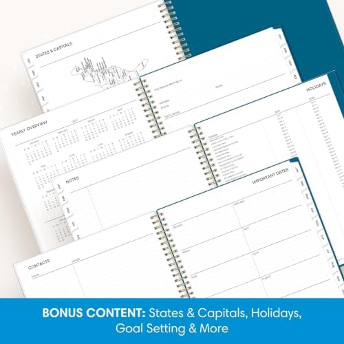 Blue Sky 2027 Weekly & Monthly Planner Calendar, 8.5"x11", Bakah Blue