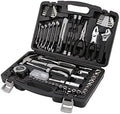 Amazon Basics 131-Piece General Household Hand Tool Set with Storage Case for Home Repair, Portable