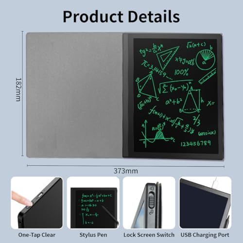 10" LCD Writing Tablet for Adults Business Leather Digital Notepad