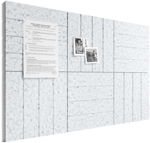 Bumusty 36" x 24" Large Cork Board Alternative, Light Gray