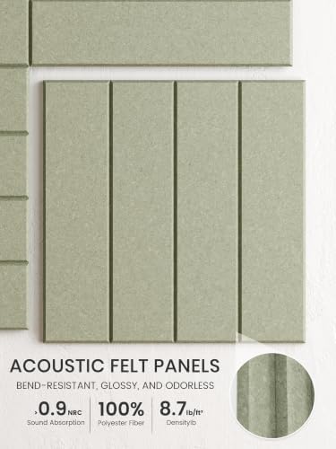 Bumusty 48" x 36" Large Cork Board Alternative, Sage